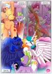 applejack applejack_(mlp) bbmbbf comic equestria_untamed friendship_is_magic hasbro my_little_pony palcomix pinkie_pie pinkie_pie_(mlp) princess_celestia princess_celestia_(mlp) princess_luna princess_luna_(mlp) spike spike's_ultimate_fantasies_or_the_dragon_king's_harem spike_(mlp)