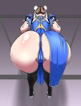 1girl 1girl 1girl anus anus_peek ass ass_focus ass_up asshole_behind_thong bare_ass bent_over big_ass blue_dress blue_thong breasts brown_hair bubble_butt cameltoe capcom china_dress chinese_clothes chun-li clothed clothed_female dat_ass defeated double_bun female_focus female_only full_body head_down_ass_up huge_ass long_hair mature mature_female ml presenting_ass presenting_hindquarters solo_female solo_focus spiked_bracelet stockings street_fighter thick_thighs thighhigh_stockings thong video_game_character video_game_franchise video_games