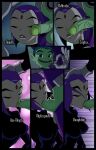  1boy 1girl beast_boy big_breasts comic dc_comics dcau green_skin incogneato intimate_meditation male male/female pale-skinned_female rachel_roth raven_(dc) short_hair superhero superheroine tagme warner_brothers 