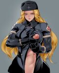  1girl abs areola big_breasts blonde blonde_hair bowalia breasts female_only hat kolin looking_at_viewer muscle muscular muscular_female nipples street_fighter ushanka 