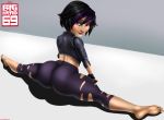 69_(number) asian ass big_ass big_hero_6 dat_ass disney female gogo_tomago looking_at_viewer looking_back marvel shadman solo splits