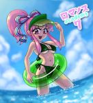 1girl beach bikini female giffany gravity_falls pink_hair solo yandere