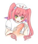  /pol/ 1girl 4chan ebola ebola-chan female handjob looking_at_viewer nurse_cap pink_hair pov twintails yandere 