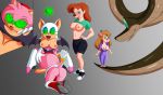  4girls anthro barefoot bat big_breasts breasts brown_hair chip_&#039;n_dale_rescue_rangers female femsub furry gadget_hackwrench goof_troop hair happy_trance hedgehog highres kaa kaa_eyes long_hair multiple_girls open_mouth pussy_juice pussylicking rouge_the_bat roxanne_(goof_troop) snake sonic_(series) yuri 