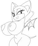  1girl 1girl anthro areola bat big_breasts breasts erect_nipples nipples rouge_the_bat sega 