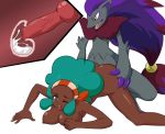 2014 canine_penis dark_skin doggy_position fox greenninja hetero human internal knot lenora penis pokemon pokephilia sex shiny trainer vaginal_penetration zoroark