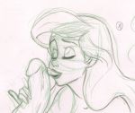 animated disney gif handjob inusen licking licking_penis lineart penis princess_ariel sketch tagme the_little_mermaid