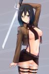 anime attack_on_titan breasts hentai mikasa_ackerman nipples nude panties perfect perfect_pussy pussy shingeki_no_kyojin undressing uniform vagina