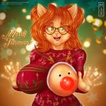 1girl 1girl anthro big_breasts breasts clothed clothing feline flashing furry hair huge_breasts katrina_fowler llmixll long_hair mammal