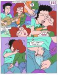 bed bedroom daria daria_morgendorffer deep_daria dreaming erect_penis erection french_kissing glasses guitar on_bed tongue tongue_out trent_lane zipper zipper_pull_tab