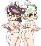 2_girls ass bikini callie_(splatoon) inkerton-kun looking_back marie_(splatoon) multiple_girls nintendo splatoon