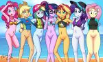 7girls applejack applejack_(mlp) beach bottomless equestria_girls female female_only fluttershy fluttershy_(mlp) friendship_is_magic glasses hairless_pussy half_naked horsecat looking_at_viewer my_little_pony navel older older_female outdoor outside pinkie_pie pinkie_pie_(mlp) pussy rainbow_dash rainbow_dash_(mlp) rarity rarity_(mlp) standing sunset_shimmer sunset_shimmer_(eg) swimsuit twilight_sparkle twilight_sparkle_(mlp) young_adult young_adult_female young_adult_woman