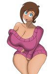 1girl big_breasts breasts cleavage female_only genderswap huge_breasts solo_female sweater the_fairly_oddparents timantha timantha_turner timmy_turner tomkat96