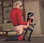 anal ass bob_parr boots breasts cum_inside disney erect_penis father_&_daughter father_and_daughter incest mask nipples orgasm orgasm_face pants_down sfan the_incredibles thighs violet_parr webm