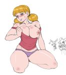 big_breasts brain_(inspector_gadget) breasts breasts_out darkeros huge_breasts inspector_gadget looking_at_viewer penny_gadget shirt