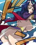  1girl areolae ass big_breasts bleu blue_hair breasts breath_of_fire breath_of_fire_i breath_of_fire_ii deis fjym2 lipstick long_hair lowres makeup nipples oekaki panties pantyshot solo teeth tongue underwear upskirt yellow_eyes 