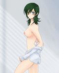  bad_id blush breasts brown_hair genderswap green_hair gundam gundam_00 hallelujah_haptism heterochromia long_hair minakawa6 nipples rule_63 silver_eyes yellow_eyes 