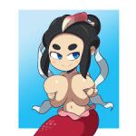  1girl a_(artist) breasts_bigger_than_body breasts_bigger_than_torso iggy-bomb massive_breasts mermaid mermaidyn rule34 seashell_bra toni_oni yo-kai yo-kai_watch yo-kai_watch_2 