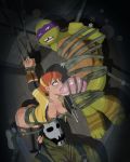 april_o'neil ass bondage casey_jones donatello donatello_(tmnt) fellatio freako oral scalie shorts_pull teenage_mutant_ninja_turtles