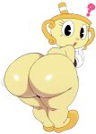 1girl ass_focus big_ass cuphead_(game) dat_ass edit edited looking_at_viewer ms._chalice nude sssonic2