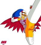  gatchaman gkg marge_simpson tagme the_simpsons white_background yellow_skin 