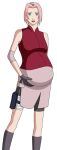  green_eyes naruto_shippuden pink_hair pregnant sakura_haruno 