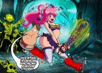  big_breasts breasts chainsaw cheerleader cosplay giffany gravity_falls grimphantom grimphantom_(artist) halloween juliet_starling_(cosplay) lollipop_chainsaw soos soos_ramirez weapon 