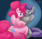 2014 anthro areola big_breasts blue_eyes breasts cutie_mark duo earth_pony equine female friendship_is_magic fur furry grey_fur hair half-closed_eyes horse incest mammal maud_pie my_little_pony nipples nude pink_fur pinkie_pie pony purple_hair sanders sibling sisters yuri