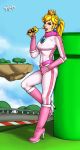 big_breasts bodysuit breasts super_mario_bros. princess_peach radprofile radprofile_(artist) solo