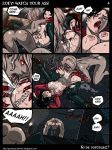 2girls breasts comic female ganassa left_4_dead nipples text zoey zoey_(left4dead)