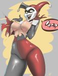 1girl batman_(series) breasts dc harley_quinn nipples thehumancopier