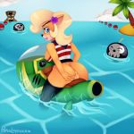 bandicoot bomb boots breasts clothing cloud coco_bandicoot crash_bandicoot_(series) cute female flower furry half_naked mammal marsupial nipples pinup pirate popesslodovica pose presenting pussy sea shirt sideboob sky solo tree tropical vehicle video_games water