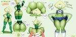 1girl 1girl artist_name ass ass_expansion big_ass big_breasts breasts bubble_ass bubble_butt cartoon_network cheerleader_uniform dat_ass eyes gem_(species) green_body green_eyes green_skin hips huge_ass humanoid legs medium_breasts peridot_(steven_universe) steven_universe thick thick_ass thick_legs thick_thighs thighs vnsimp wide_hips