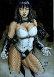  1girl art black_hair dc dc_comics dcau female fred_benes lips lipstick long_hair magician makeup red_lipstick solo tagme troiano zatanna zatanna_zatara 