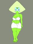 1girl alien alien_girl cartoon_network dayforsay female_focus female_only female_solo gif green_skin peridot_(steven_universe) solo_female steven_universe thick_thighs underwear walking