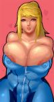  big_breasts breasts erect_nipples fuckable insanely_hot metroid nintendo nipples paper-brain samus_aran undressing unzipping 