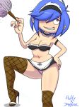  1girl blue_hair disfigure_(artist) ed,_edd,_&#039;n&#039;_eddy female fluffy_(artist) freckles maid marie_kanker shiny shiny_skin short_hair 