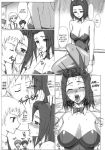 ass big_breasts breasts bunnysuit cameltoe code_geass comic flashing high_heels kallen_01 kallen_stadtfeld kissing leotard monochrome