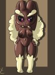 anthro breasts female furry lopunny pussy solo