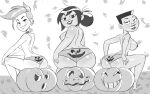 3_girls aeolus ass big_breasts breasts cartoon_network crossover danny_phantom disney halloween jack-o'-lantern jack-o'-lantern_panties jack_o_lantern_print looking_at_viewer looking_back nickelodeon nipples panties printed_panties pumpkin pumpkin_panties pumpkin_print scooby-doo scooby-doo_and_guess_who? sharon_mcgee short_hair simone_(scooby-doo_and_guess_who) smile the_ghost_and_molly_mcgee topless topless_female valerie_gray wide_hips