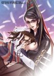  bayonetta bayonetta_(character) big_breasts breasts carnelian cleavage glasses pillow 