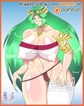  big_breasts breasts cleavage erect_nipples kid_icarus kid_icarus_uprising nipples palutena swimsuit tease thong ullamaliztli undressing 