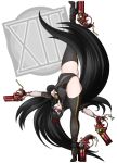 bayonetta bayonetta_(character) big_breasts black_eyes black_hair breasts cleavage female glasses gun leotard solo waifuholic weapon