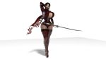  3d bigotedeplorable cleavage fishnets huge_breasts massive_breasts midway_games mortal_kombat mortal_kombat_11 red_hair silf skarlet_(mortal_kombat) sword weapon 