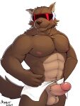  1boy balls corrector_yui furry grin mabit male penis smile smiling war_wolf_(vivaredlight) 