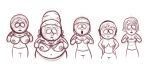  5_girls bare big_breasts breasts carol_mccormick erect_nipples flash lesbian liane_cartman linda_stotch plump sharon_marsh sheila_broflovski south_park 