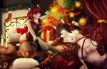  anthro avian bird breasts canine cat chicken christmas duo feline female feral fox furry holidays julia_(lipton) mammal merrunz nude original original_character pussy remmmy 