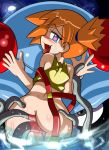 1girl anal ass crying double_penetration fang female heart-shaped_pupils misty nintendo no_panties open_mouth orange_hair pants_down pokemon tagme tears tentacles tentacruel tongue tongue_out vaginal yellow_shirt