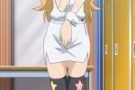  1girl animated blonde_hair dressed female fingering gif katekano:_idol_sister katekano_idol_sister long_hair masturbation rub school solo takano_ayaka thighhighs 