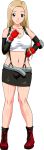  1girl ale-mangekyo big_breasts breasts cleavage cosplay dc_comics dcau female female_only final_fantasy final_fantasy_vii full_body solo teen_titans terra tifa_lockhart tifa_lockhart_(cosplay) 